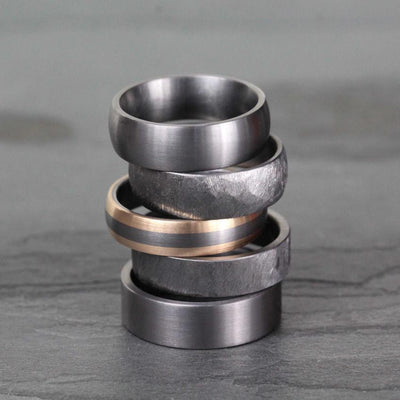 Brushed TANTALUM & Diamond, Ultra comfort fit, Wedding Ring