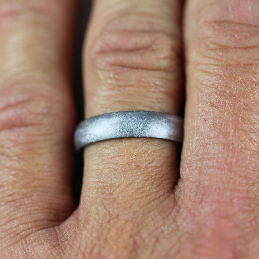 TANTALUM, Swirl Matt Finish, Wedding Ring (7 or 8mm)