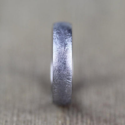 6mm Tantalum Wedding ring for men and woman. Low domed design, court, in a heavy brushed finish