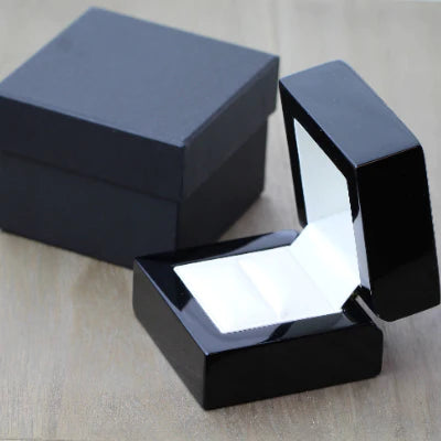 The Birch - Flat, 3 Line Detail Stainless Steel Wedding Ring Band