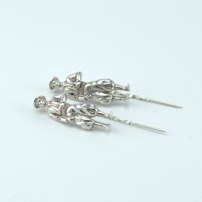 Convert Silver figure into Tie Pin X 2