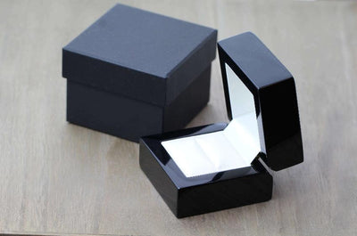 8mm Carbon Fibre & Titanium Wave Ring, Comfort fit  - Free Engraving!