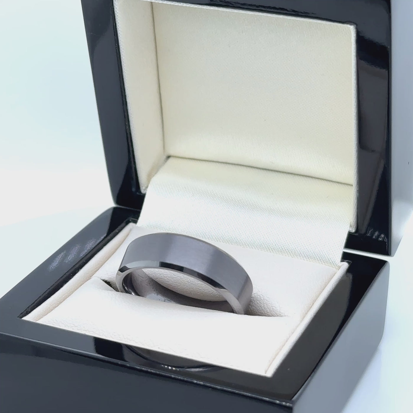 The Guardian - Tantalum, Bevelled Edge, Wedding Ring Band