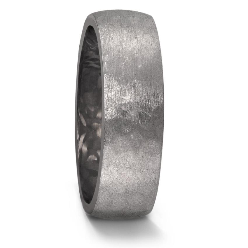 TANTALUM & CARBON FIBRE Wedding Ring, soft textured finish