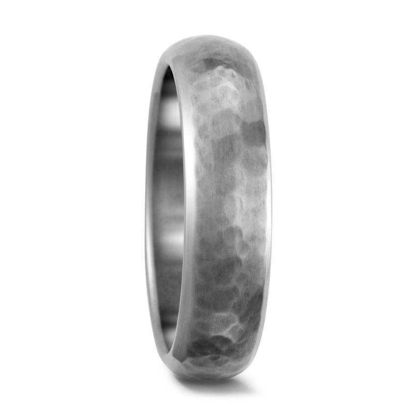 Titanium Hammered Effect Ring 5 to 6mm widths
