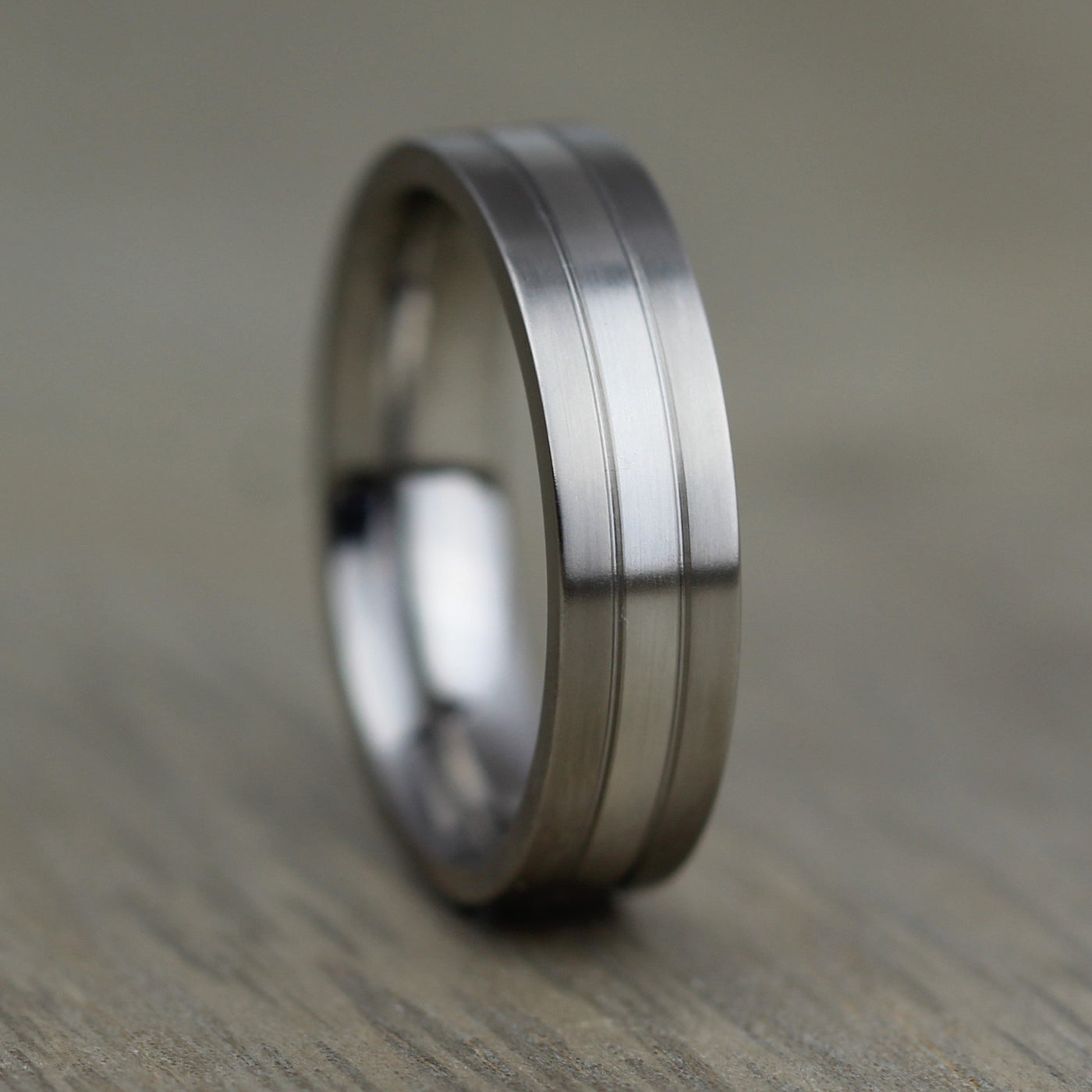 Titanium & Palladium Wedding/Engagement Ring 5.5 to 6.5mm widths - The Voyager