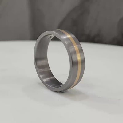 The Lionheart - Tantalum & 14K Rose Gold , Ultra comfort fit, Wedding Ring