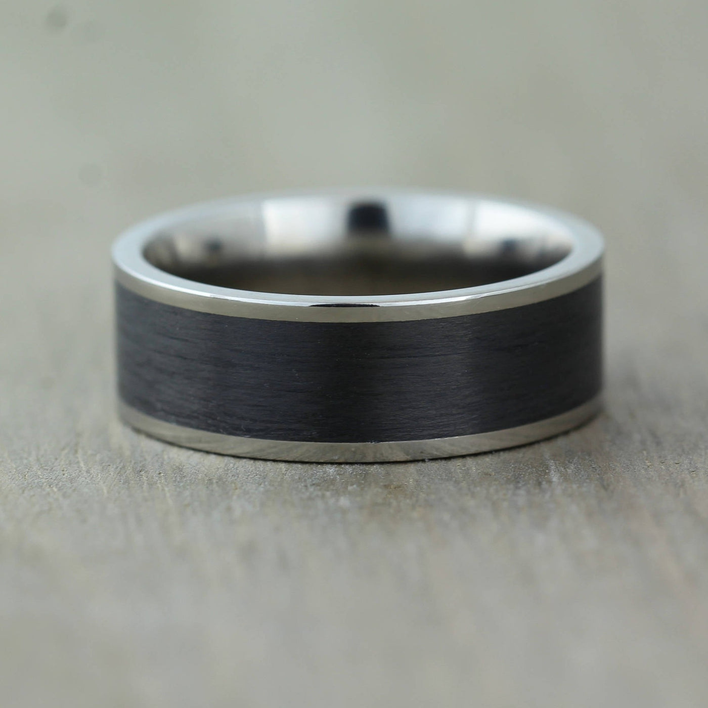 Titanium & Carbon Fibre Wedding Ring with FREE Engraving! 8 to 10mm