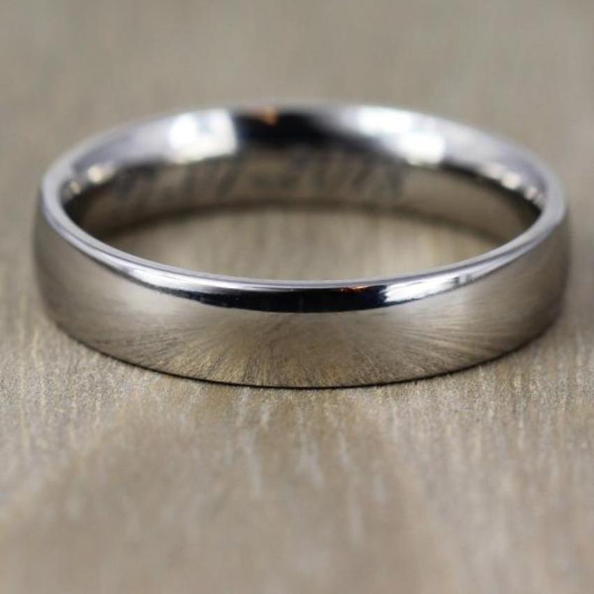 Polished Titanium, Ultra comfort fit, Wedding Ring (5 to 6mm) - The Legend